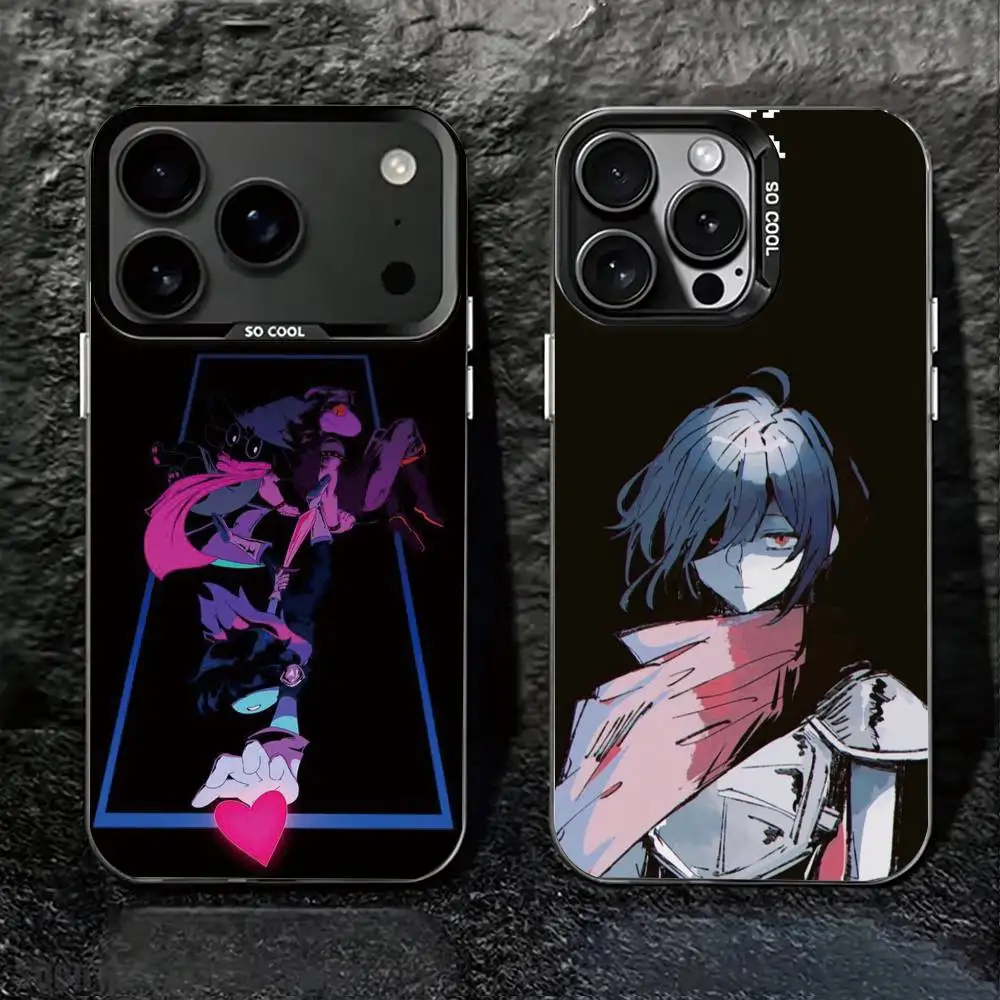 Game D-D-Deltarune Phone Case For iPhone 17,16,15,14,13,12,11 Plus,Pro Max,XS,Colored Silver Plated Inside Cover