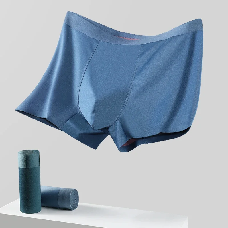 

3PCS Men's underwear 100 pairs of Modal double-sided seamless flat pants silk inner lining