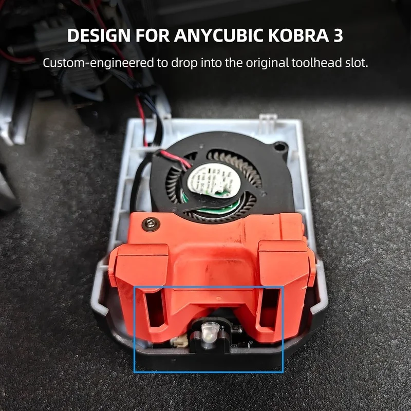 DT21 3-teiliges Extruder-Lichtboard für Anycubic Kobra 3 3D-Drucker Teile LED-Beleuchtungs-Upgrade