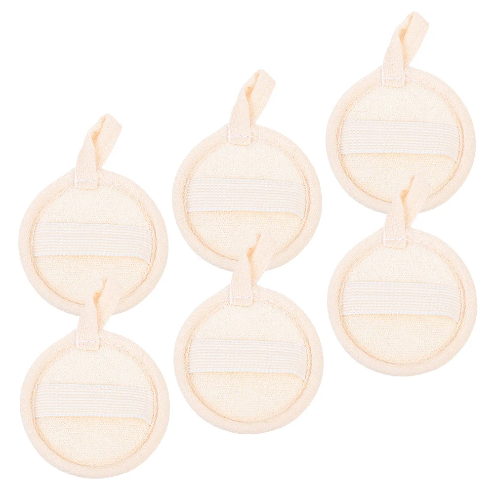6 szt. Loofah do peelingu twarzy, naturalne miękkie płatki do szorowania twarzy, głębokie oczyszczanie, usuwanie martwego naskórka, mycie ciała, peeling pod prysznic
