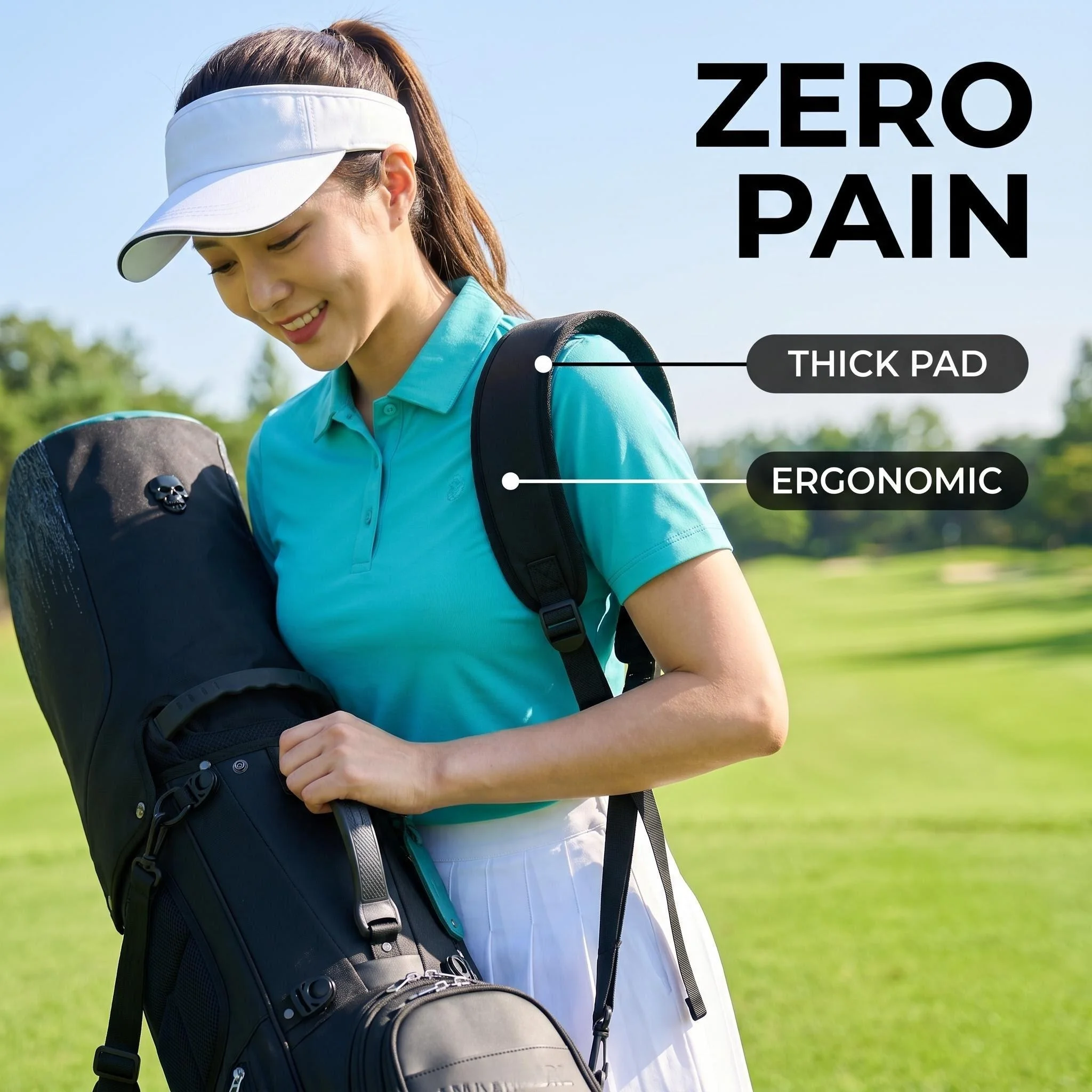 Borsa da golf AmazingKri, borsa da golf con supporto, borsa porta palline