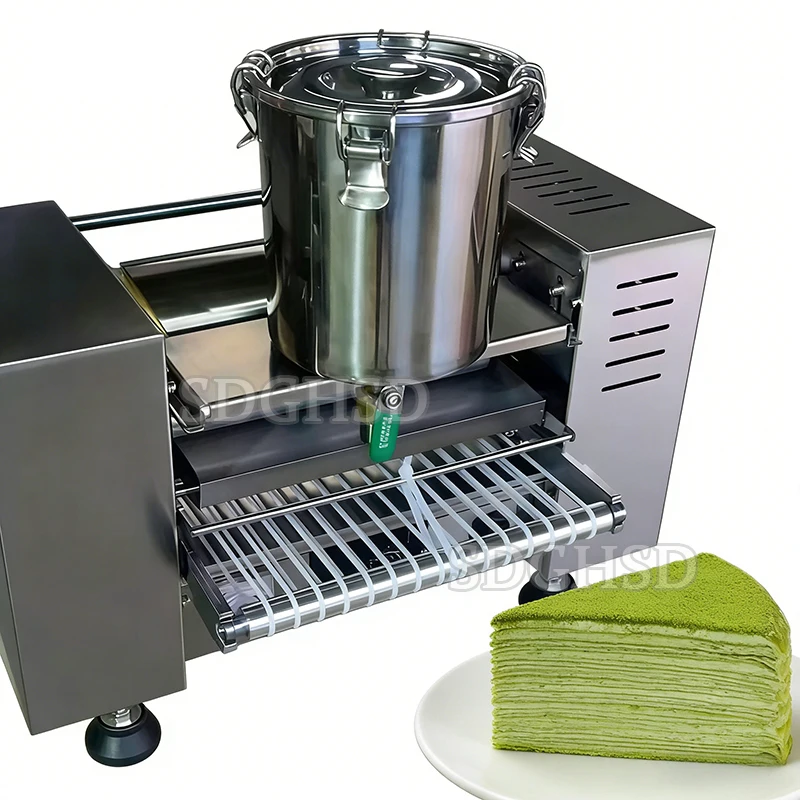 Automatic Durian Crepe Cake & Thousand Layer Pancake Maker Pastry Forming Machine with Motor Pancake Crust Machine