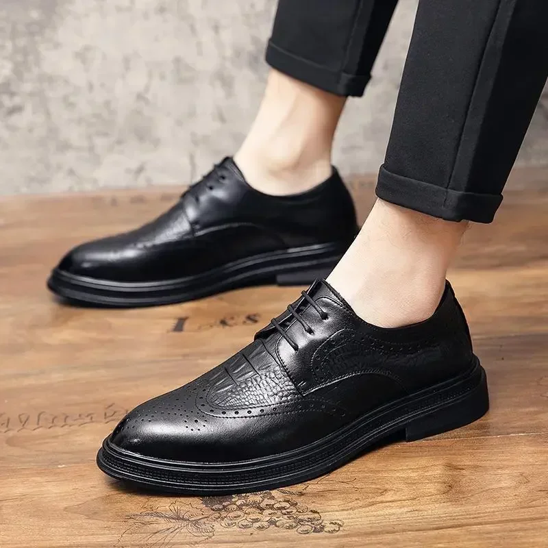 

Business Formal Wear Casual Shoes British Retro Party Boys Dress Shoes Soft Bottom Suit Bridegroom