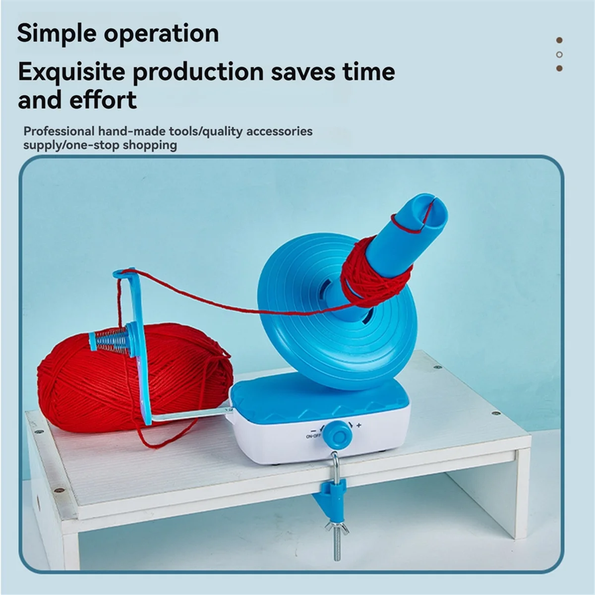 ماكينة لف الغزل الكهربائية من RISEN، ماكينة لف كروية ذات سرعة قابلة للتعديل، ماكينة لف الغزل الأوتوماتيكية لعشاق حياكة الكروشيه بمقبس الاتحاد الأوروبي