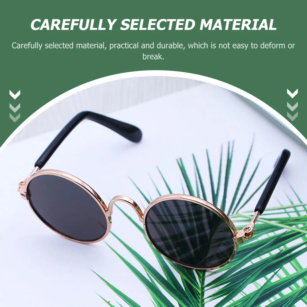 

3pcs Pet Glasses Vintage Style Dog Sunglasses For Parties Photo Props Lightweight Durable Eyewear For Cats Dogs Puppies
