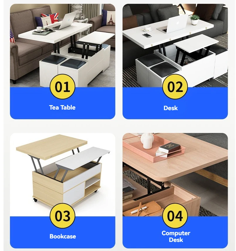 طاولة قهوة سلكية كهربائية متعددة الوظائف 2026 300 كجم مع جهاز تحكم عن بعد، محطة كي قابلة للطي 24 فولت قابلة للرفع #5