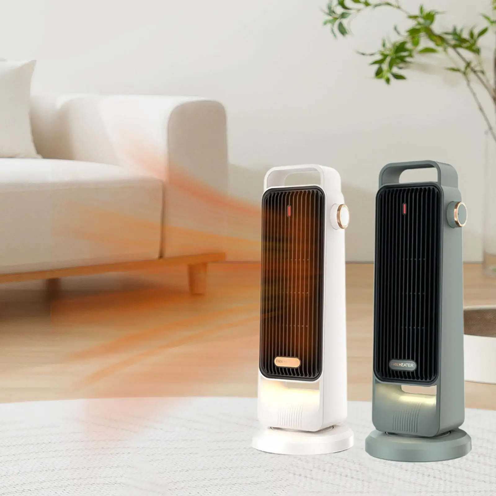 Electric Space Heater Fast Heating with Handle Accessories Tabletop Heater Fan for Small Space Living Room Dorm Indoor Apartment