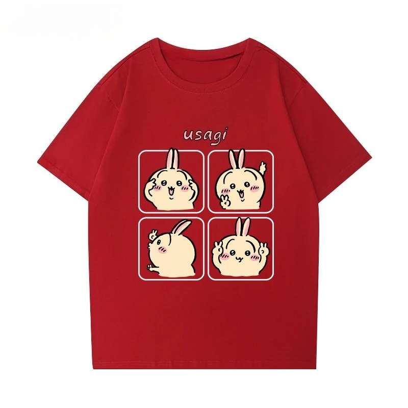 Chiikawa Usagi Hachiware Graphic Tee Unisex Cute Cartoon Short Sleeve Casual Anime Streetwear Fashion Tops image 5