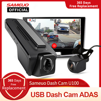 SAMEUO U100 Dash cam  Front and rear ADAS 720P USB Car DVR Android Camera Video recorder  night vision for Car navigation