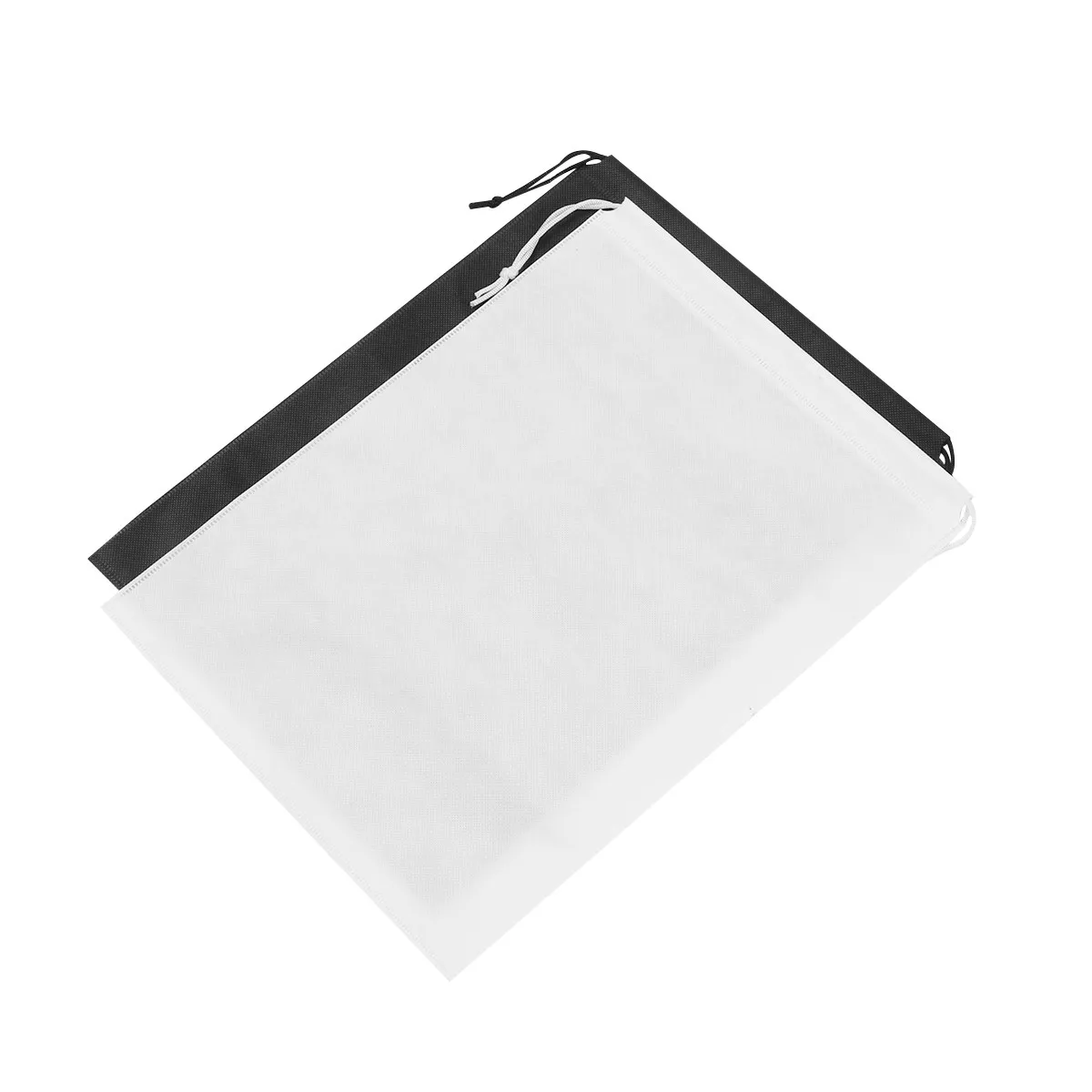 2Pcs Thickened Solid Color Drawstring Storage Pouch for Football Basketball Shoes Clothing Gear Outdoor Sports Non-Woven Fabric