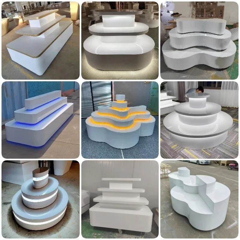 Nakajima Display Stand Round Display Stand Multi-layer Nakajima Cabinet Rotating Light-emitting Product Promotion Table Technolo