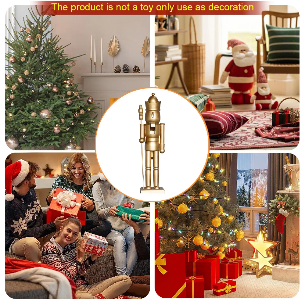 Golden schiaccianoci soldato burattino in legno schiaccianoci statue artigianato bambola giocattolo natale Navidad regalo di capodanno decorazione della casa