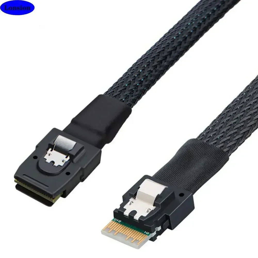 

Высокоскоростной серверный соединительный кабель MINI SAS SFF-8087 — SLIM SAS SFF-8654 4I