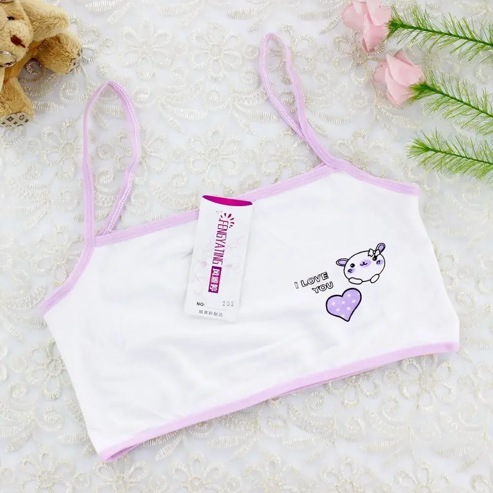 10pcs/Lot Girls Underwear Children Cotton Vest Sweat Training Bra 8-13Years