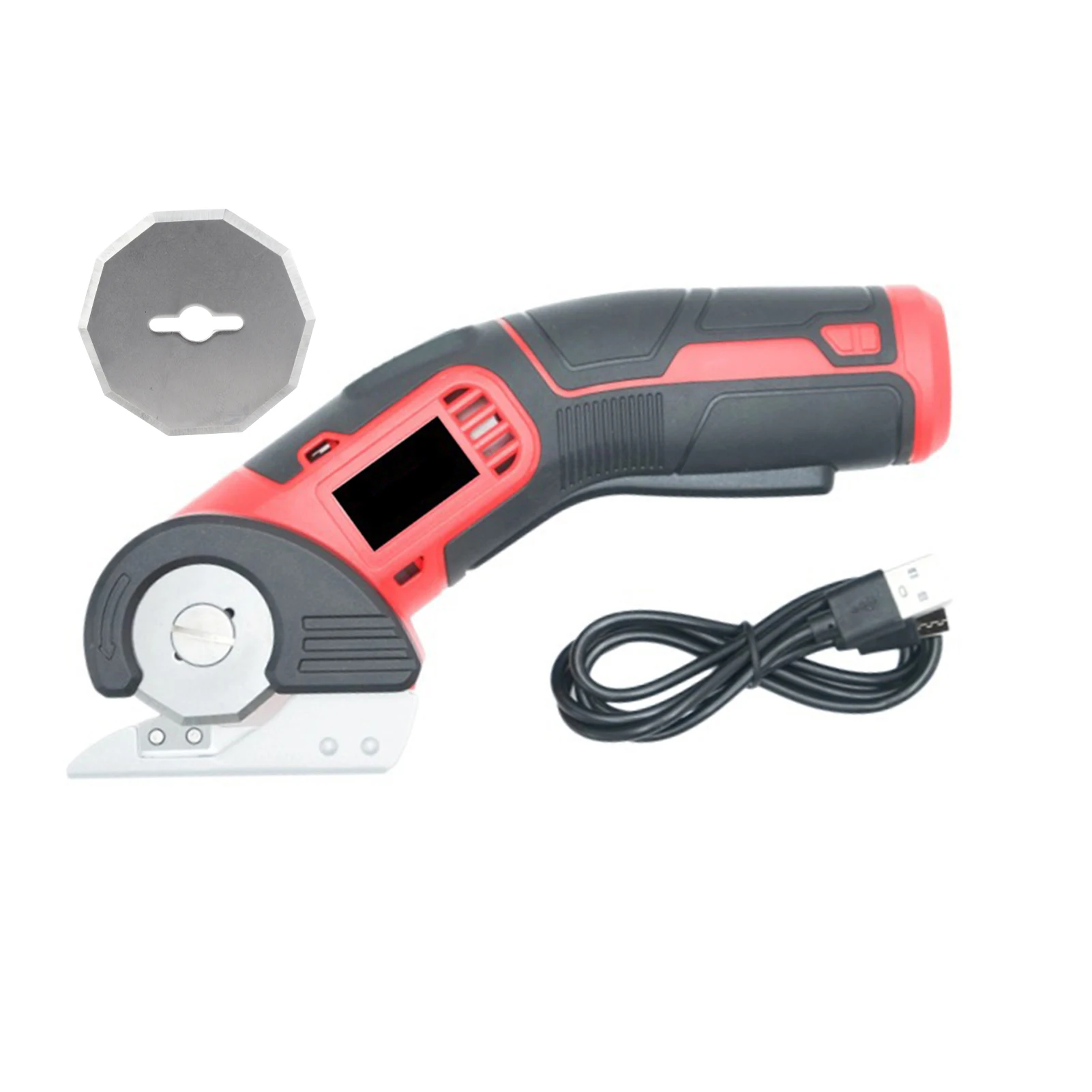 Cordless Electric Scissors 4V 2000mah Rechargeable Cutter with Safety Lock 240RPM for Cardboard Leather Paper Felt Fabric Denim