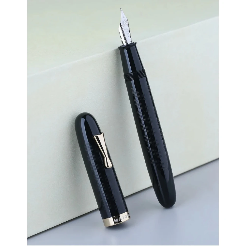 Majohn C4 Engraved Dropper Fountain Pen EF F M Nib Transparent Acrylic for Office Business School Writing Pens