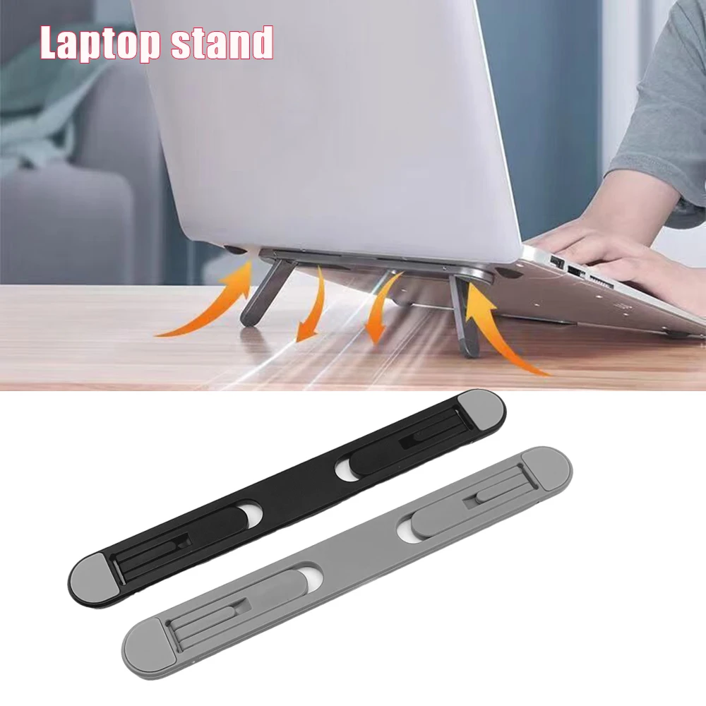 Laptops Bracket Stands Universal Laptop Riser Stand Cooling Pad Invisible For Macbook Pro 13 15 Air Lenovo Samsung Notebook