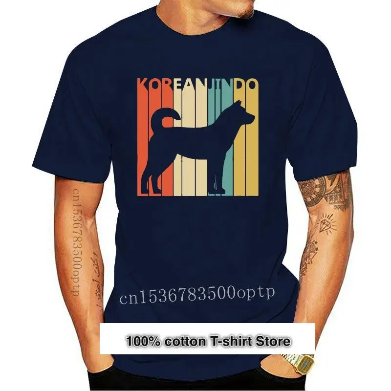 Camiseta Vintage para hombre y mujer, camiseta Coreana de Jindo, perro, regalo, 1970s