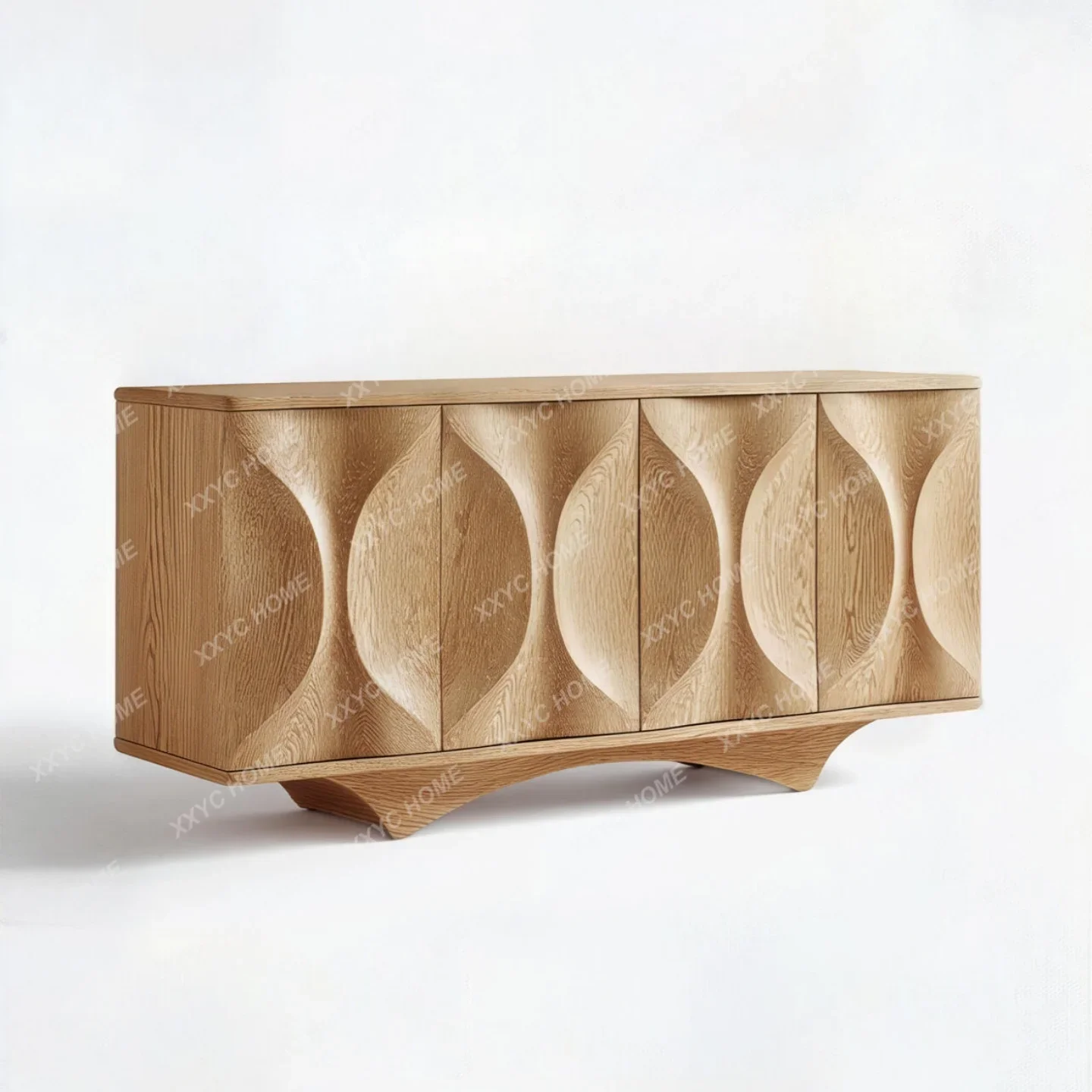 Solid Wood Dining Side Cabinet  Artistic And Creative Living Room Household Storage Cabinet Storage Cabinet