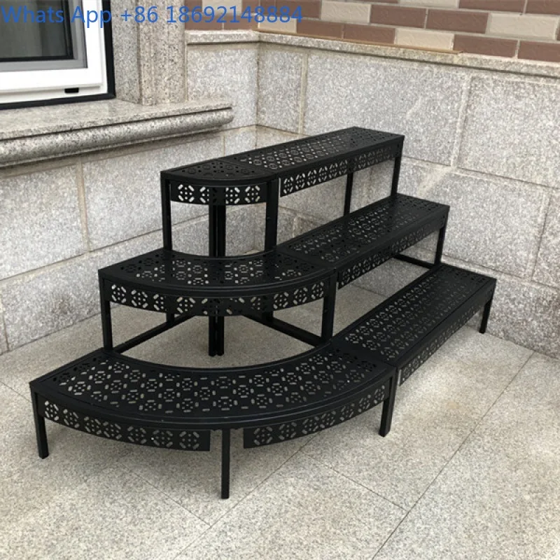 

Flower Stand Storage Rack Balcony Iron Art Ladder Floor-standing Multi-layer Outdoor Courtyard Window Sill Succulent Flower Pot