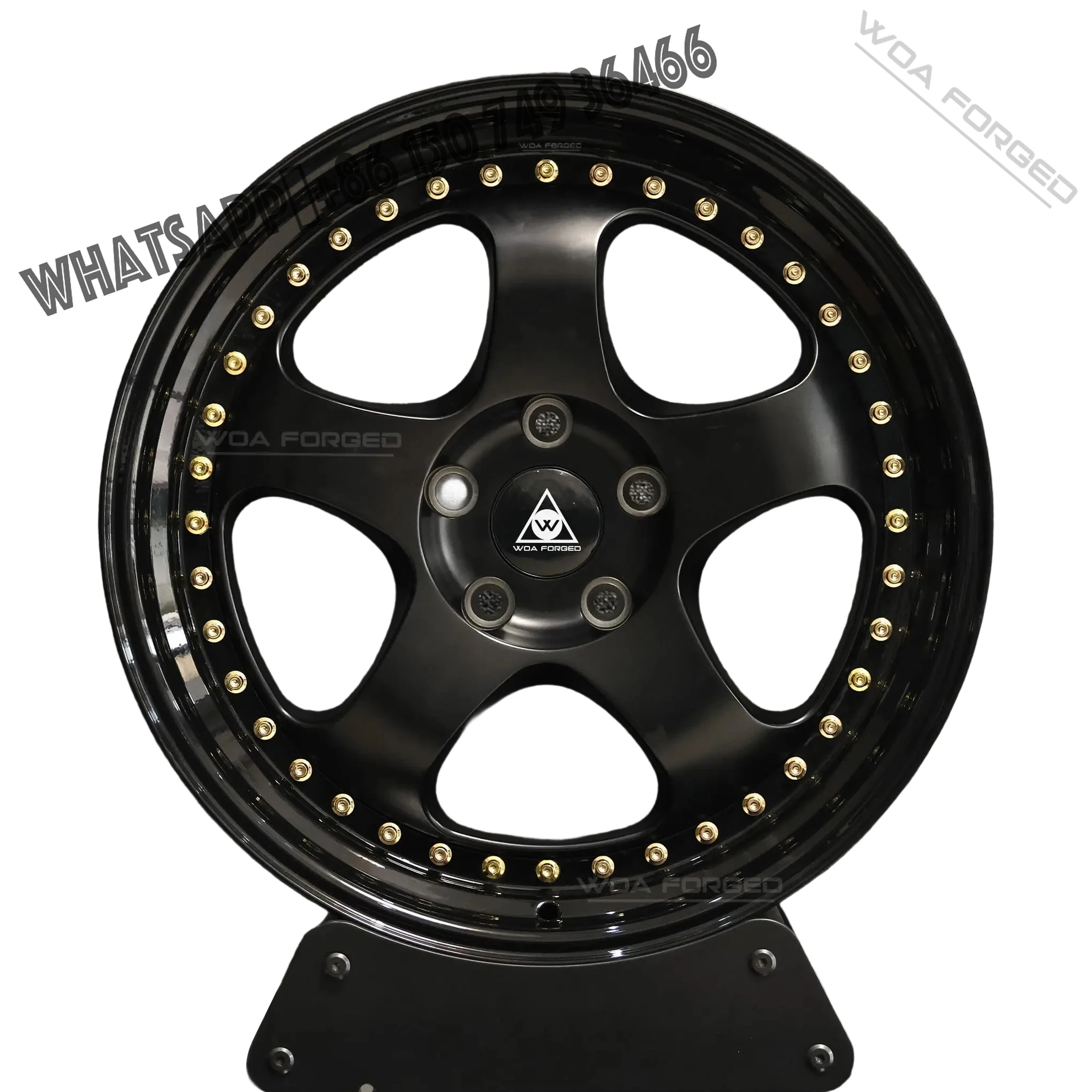 

New Three-piece Black Deep Lip High Performance Passenger Car Wheel Sport Deep Dish Alloy Forged Wheels Meister S1 3P Rims