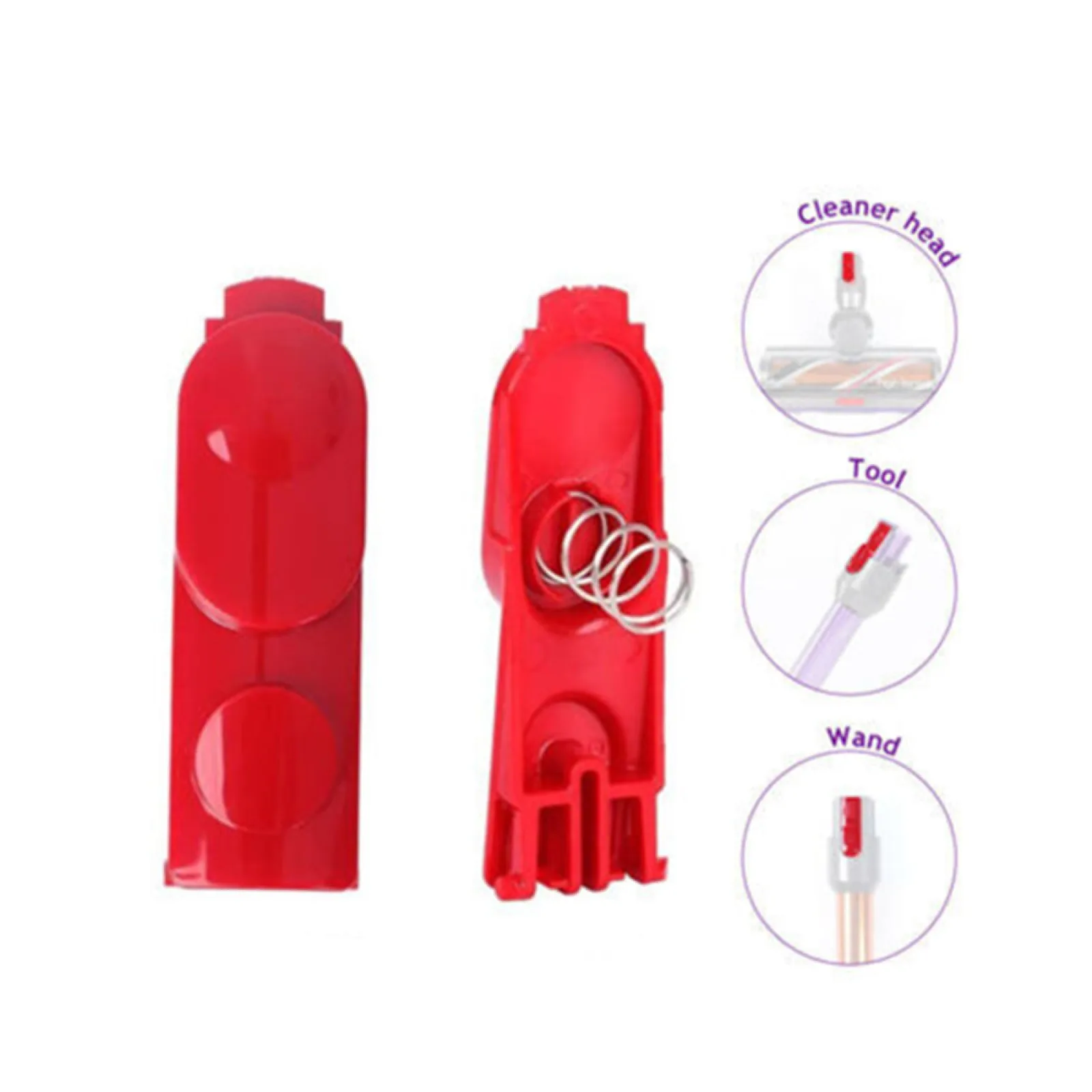 1PC Wand Tube/Cleaner Head Clip Latch Tab Button for Dyson V7 V8 V10 V11 V15 Vacuum Replacement Tool Button with Spring