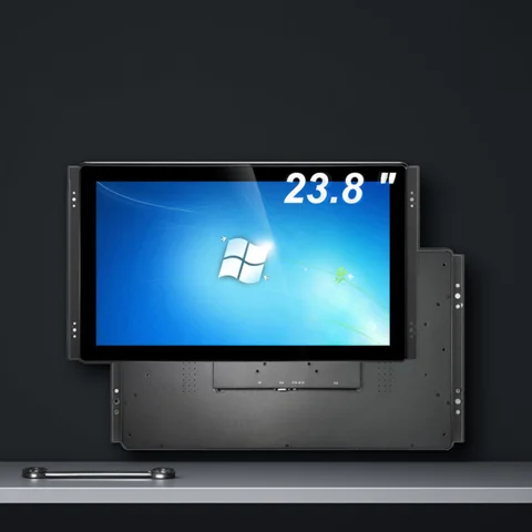 Surface Waterproofing 23.8 24 Inch 1920*1080 Flat Panel High Brightness 1000nit Industrial Touch Screen Monitor PC LCD Display
