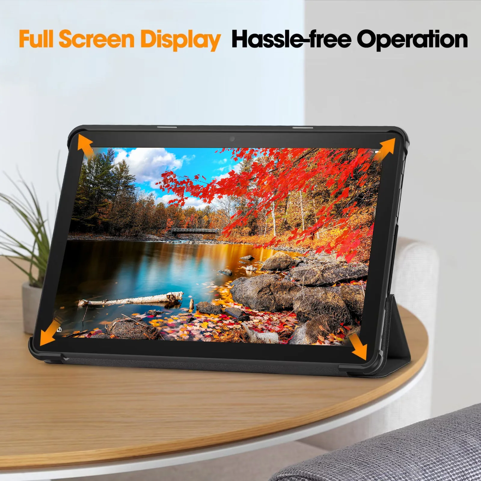 Case for Amazon Fire HD 10 (2023) 10 inch Tri-Folding Stand Smart Leather Tablet Cover For Fire HD 10 2023 Anti-drop Case