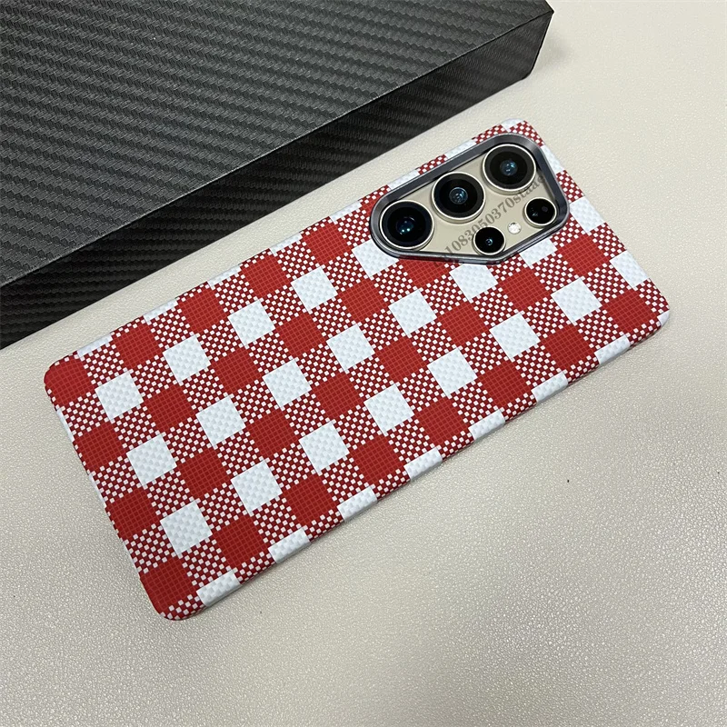 

Carbon Fiber Magsafe 3D Relief Case for Samsung Galaxy S25 S24 S23 Ultra Alloy Lens Wireless Charging Shockproof Magnetic Cover