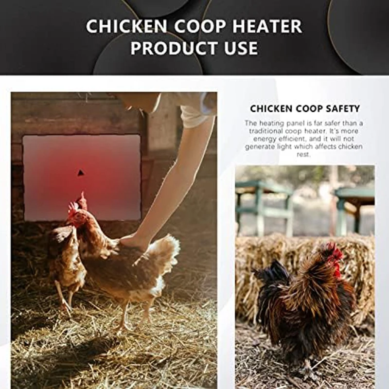 Enhanced Chicken Coop Heater Chicken Heater Chicken Heat Coop Heater Heating Panel For Chicken US Plug Easy To Use