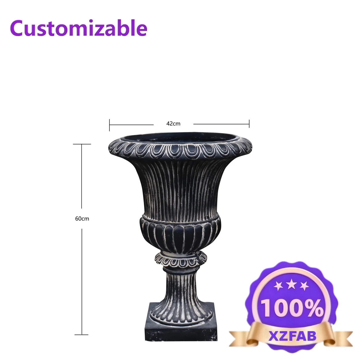 Factory Direct 2026 European retro goblet flower pot balcony courtyard decoration landscaping green plant breathable pot