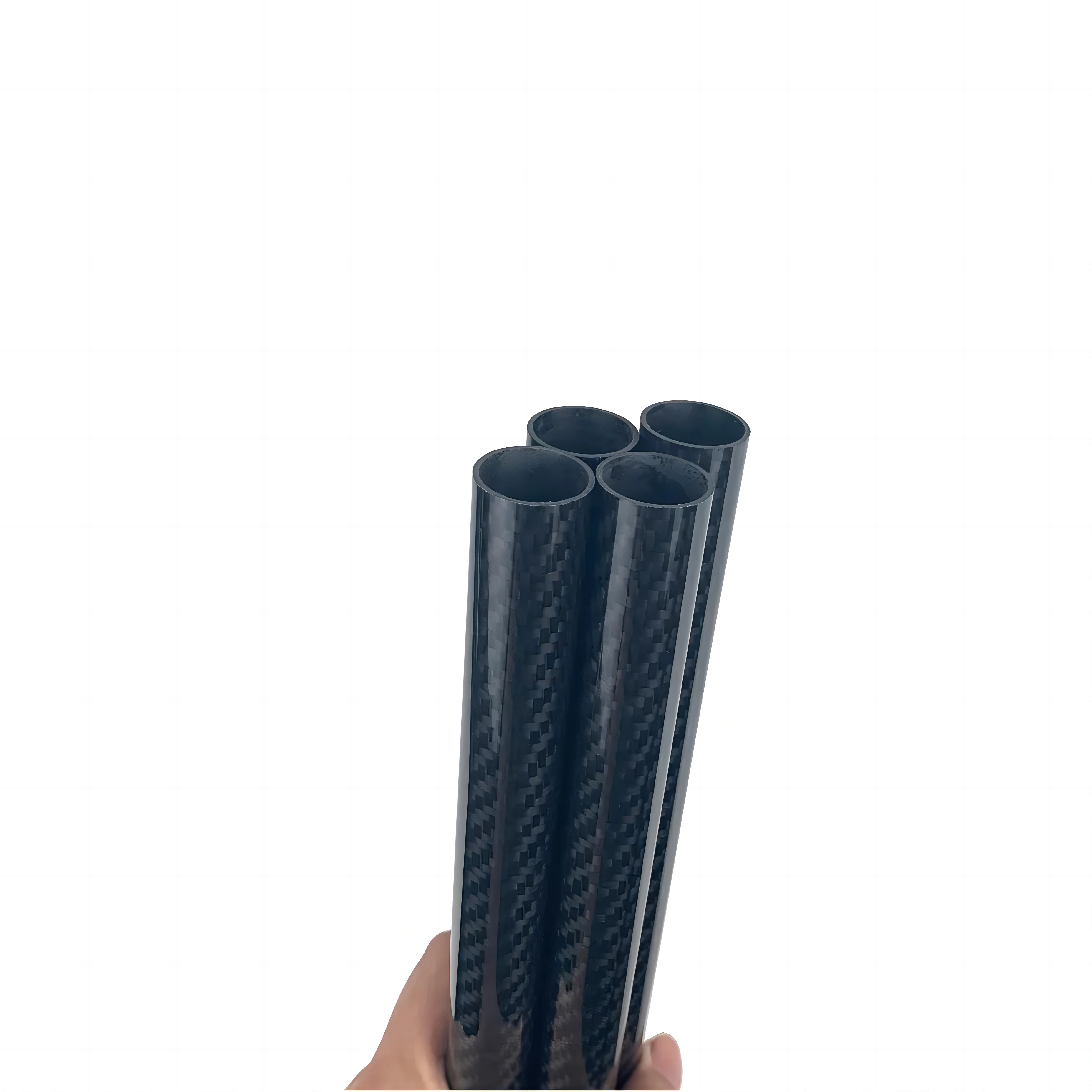 2Pcs 3k Full Carbon Fiber Tube Twill Glossy Hard Pipe Length 500mm Diameter 5mm to 30mm for RC Airplane Drone Parts DIY Usage