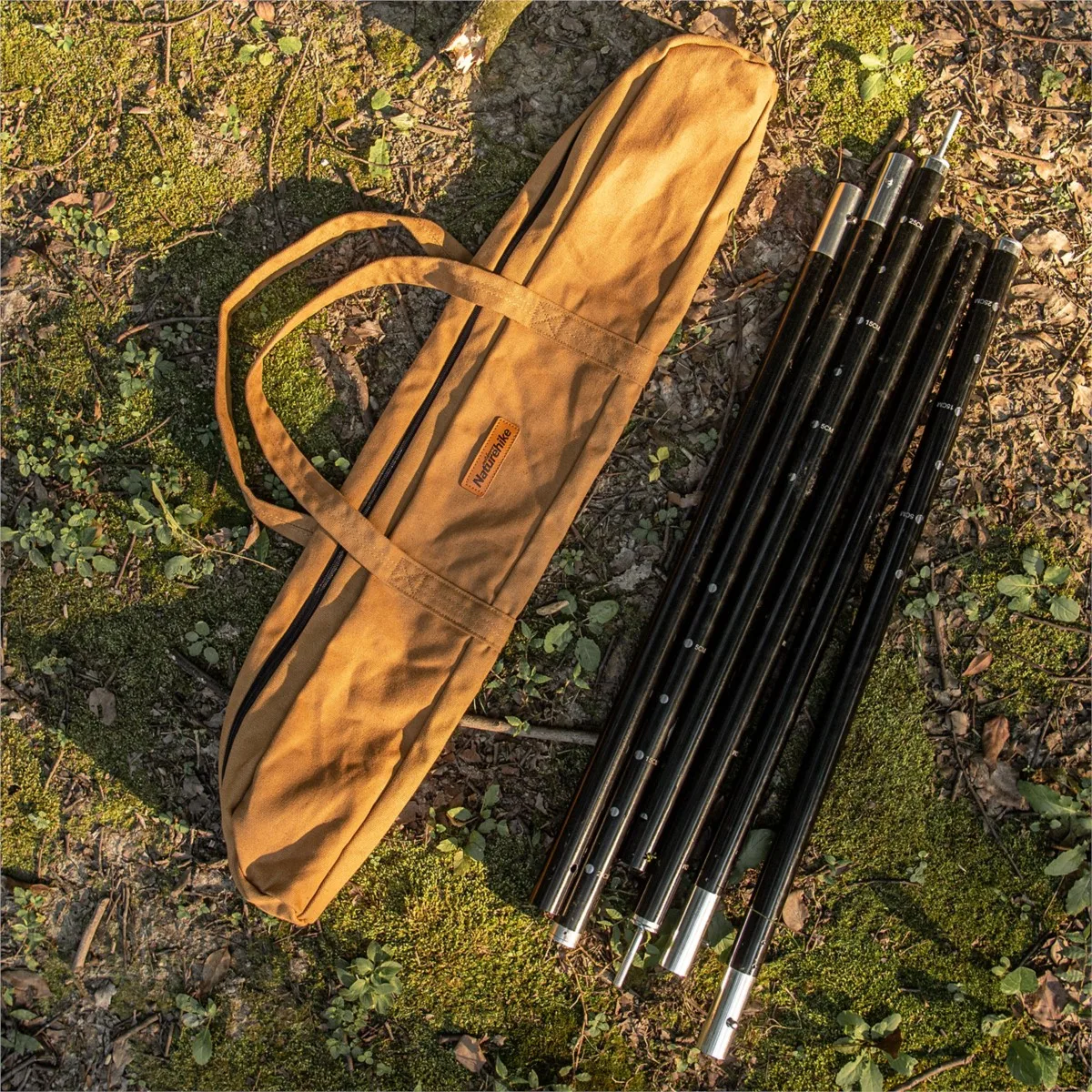 Naturehike Portable Sun Shelter Tarp Tent Pole Storage Bag Tear Resistant Awning Tent Rods 16A Canvas Pack Bag NH20PJ201