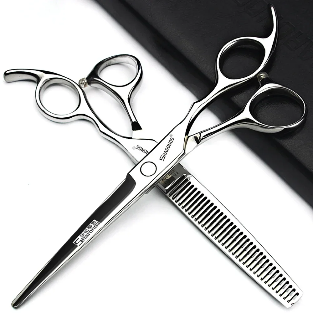 SHARONDS Authentic Professional Hair Salon Style Hair Scissors 6.5-inch Flat Teeth Scissors Thin Cutting Hair Scissors Set.