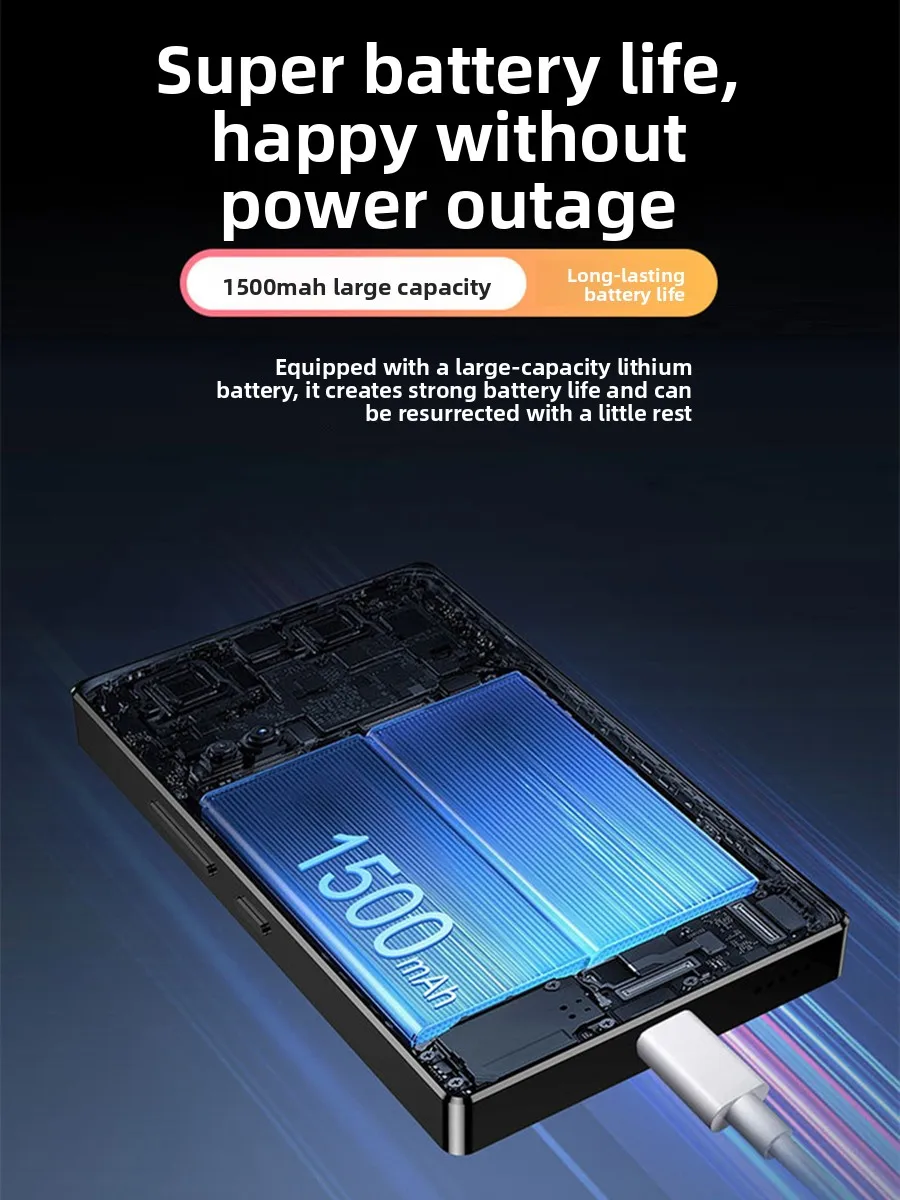مشغل Mp4 بلوتوث 4.0 بوصة تعمل باللمس أندرويد 8.1 HiFi بدون فقدان الموسيقى Type-C مشغل Mp3 جهاز Walkman الرياضي مع راديو FM
