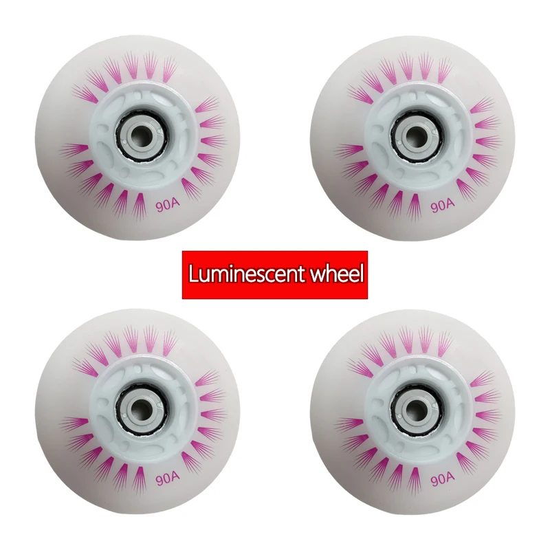 4 pezzi luminescente whe 90A durometro ruote lampeggianti per pattini a rotelle pattinaggio in linea 68mm 72mm 76mm 80mm molti colori disponibili