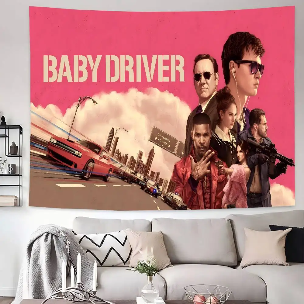 B-Baby D-Driver راية خلفية الديكور قماش حفلة التصوير خلفية #2