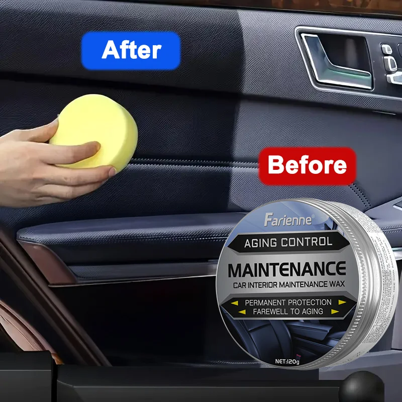 

120 г Многоцелевой воск для обновления салона автомобиля — глубоко очищает и блестящий, с приборной панелью, рулевым колесом и сиденьями