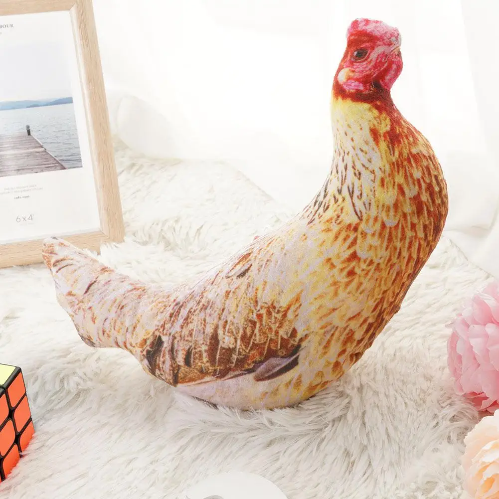 Simulation poule oiseau oie en peluche poupée oreiller coussin jouet créatif en peluche 3D oiseau en peluche peluche poulet doux en peluche jouet