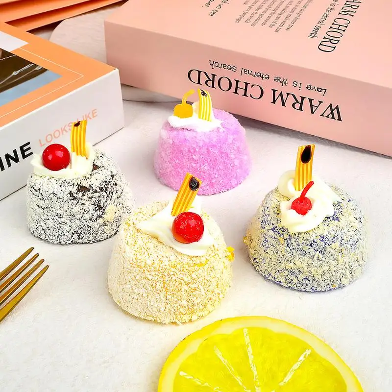 【BS】Cute Lovely Simulation Dessert Cake Squeeze Toy Soft Elastic Cake Toys Elastic Slow Rebound Squeeze Stress Relief Toys