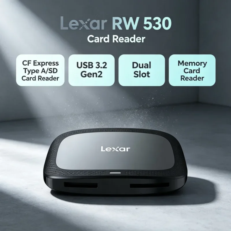 Lexar CFexpress Type A / SD Memory Card Reader SD Card Reader USB 3.2 Gen2 Dual Slot CFA Max 900MB/s RW530