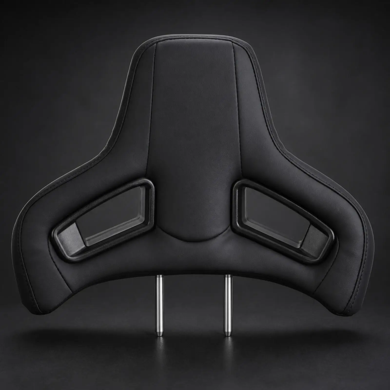 Universal PVC Leather Headrest for Bucket Seat with Lateral Support for Track Style Cabin