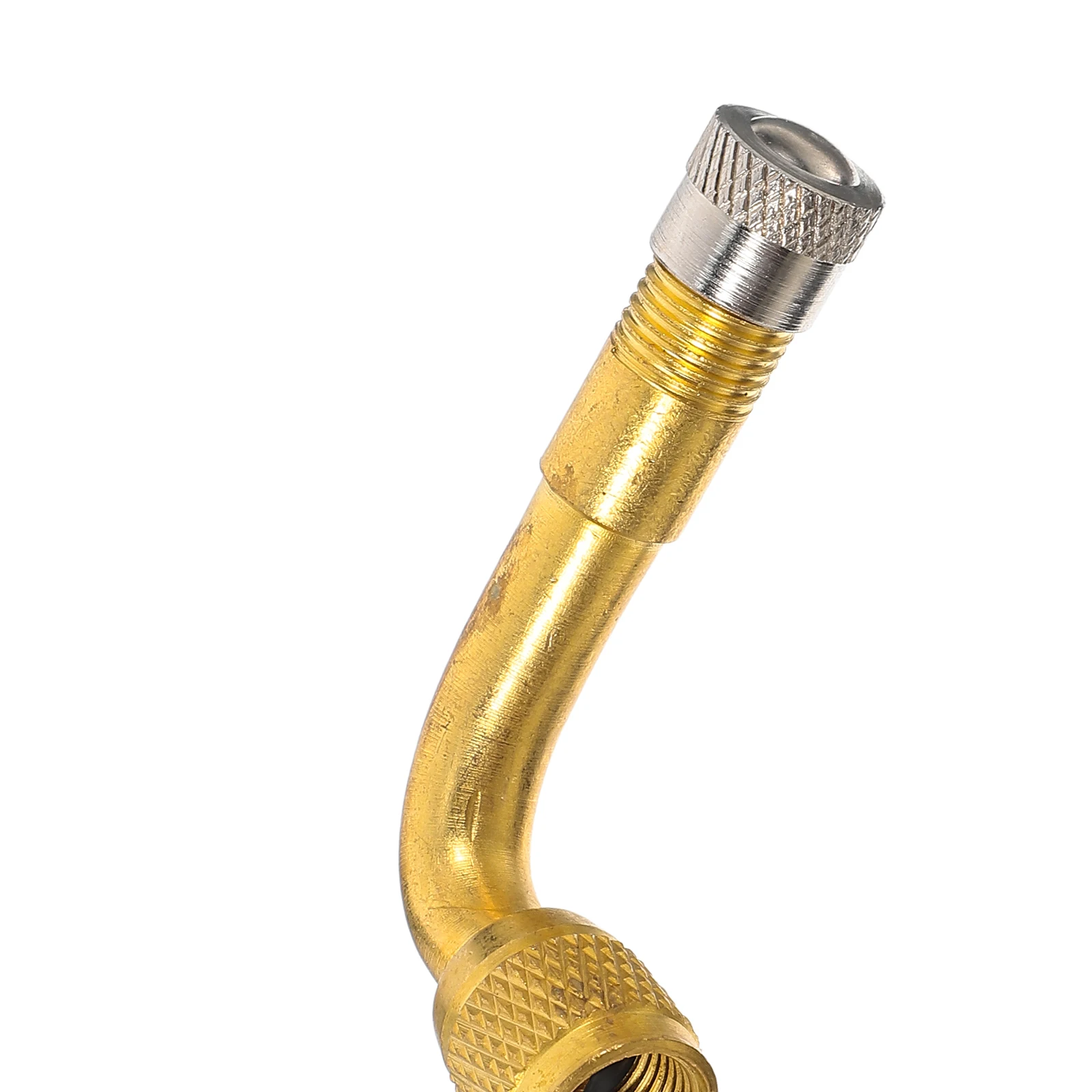 

90 Degree Tire Valve Extensions Copper Angle Wheel Cap Extender Adapters Dual Wheels Bend Sprinter RV Motorcycle Bicycles