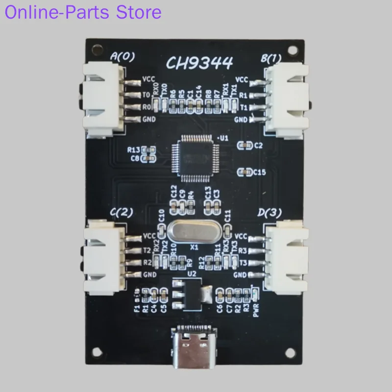 

USB to Serial Port CH9344L Multiple 4 Channels 232 Serial Port 12M Module TYPEC to TTL Super CH344Q High-speed 485