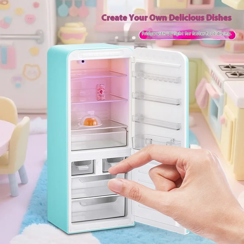 Ball Mini Kühlschrank Trendy Blind Box Mini Spielzeug Set für Baby Haus Spielen Geburtstag Geschenk Spielzeug auf Lager Marken Lebensmittel Thema