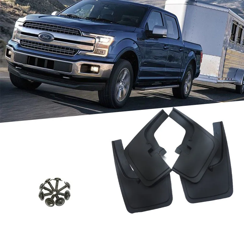 Car Fender Guards For Ford Raptor F150 F-150 F 150 2015~2019 4pcs Mudguards Mud Flaps Splash Guards Mud Tyre Fender Accessories