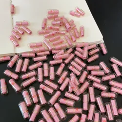 100Pcs Message in Bottle Message Emoticon Capsules Letter Love Pill Transparent Color Mini Wish Bottle Valentine Gift Kids