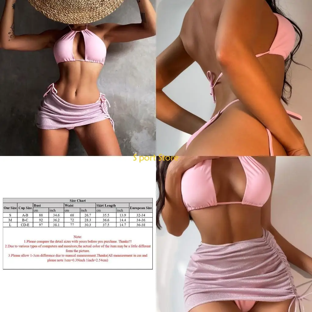 

U2JB Sexy Small Chest Bathing Suit Cover Gathered Wrap Swimming Bathing Suit Swimsuit