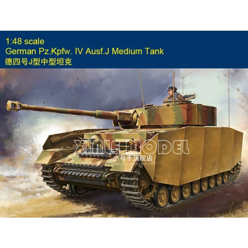 

Комплект модели пластикового танка Trumpeter 84842, немецкий Pzkpfw IV Ausf. J Средний танк 1/48