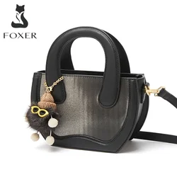 FOXER Brand Design Female PU Leather Small Handbag Lady Shiny Luxury Shoulder Crossbody Bag Women Fashion Present Messenger Bags